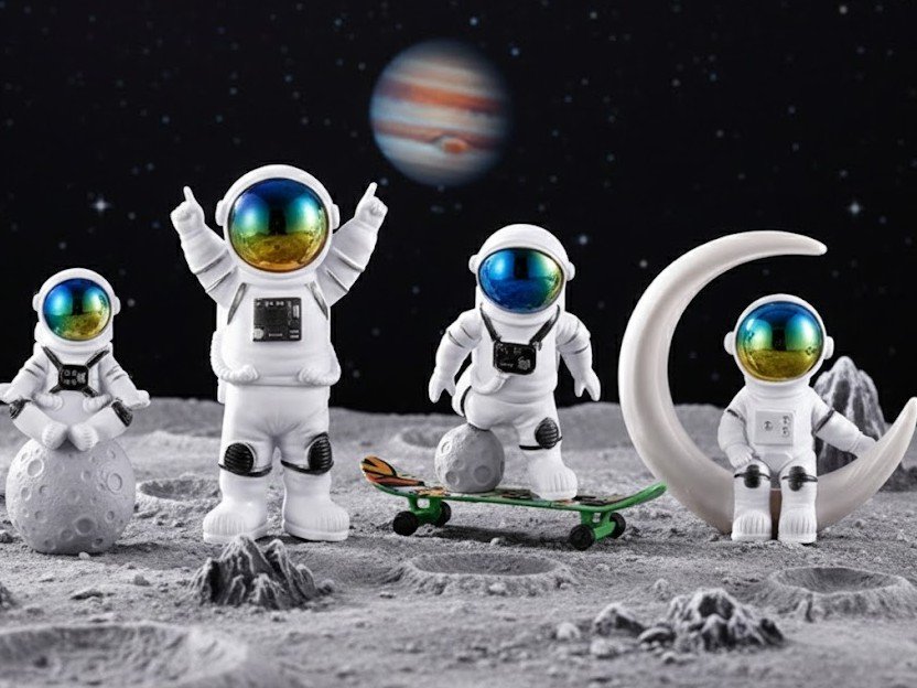 Astronaut Ornament Little Astronaut Model Resin Crafts Home-2