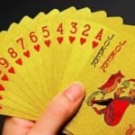 Gold Foil Black Gold Plastic Playing Cards