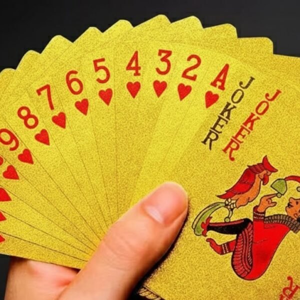 Gold Foil Black Gold Plastic Playing Cards