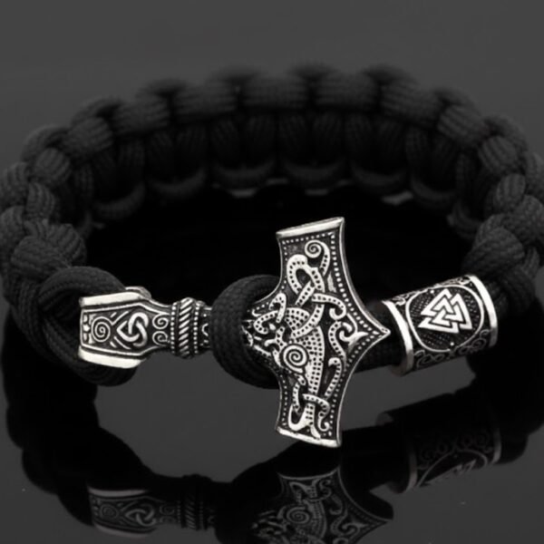 Nordic Viking Hammer Beads Lunavan Bracelet Retro Personality