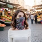 Scarf Women's Pullover Small Scarf Gauze Scarf Mask - Image 3